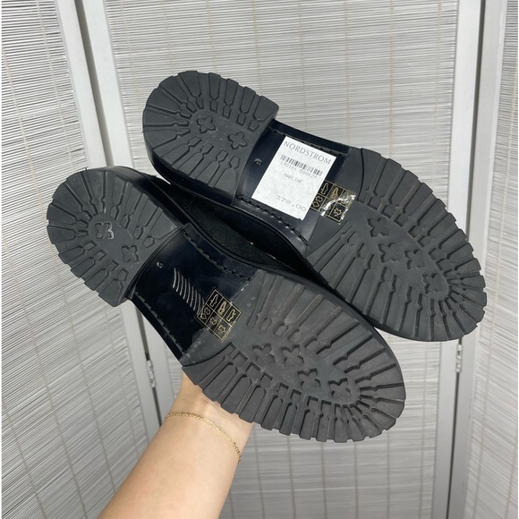 Paige Marline Black Leather Combat Boots Size 6 - Picture 6 of 8